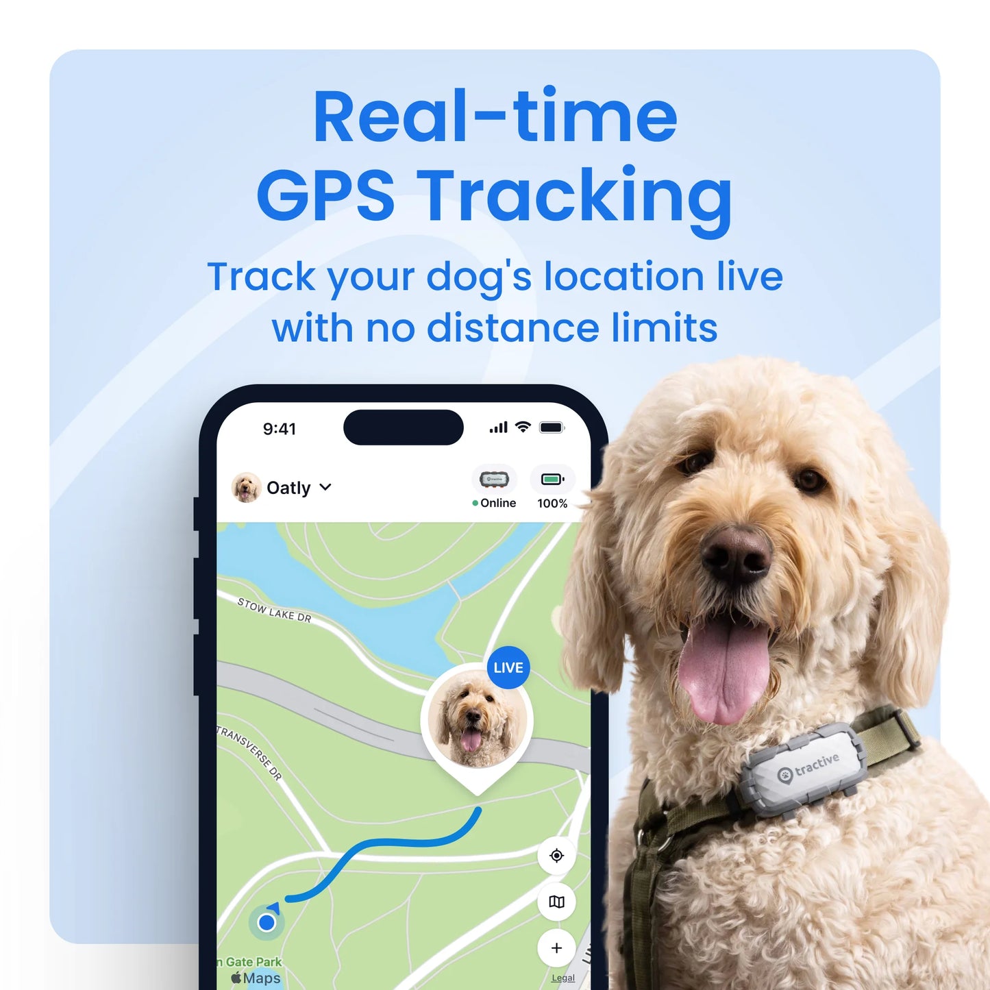 XL Smart GPS Dog Tracker (50 Lbs+) with Vital Signs Monitoring (Adventure Edition)