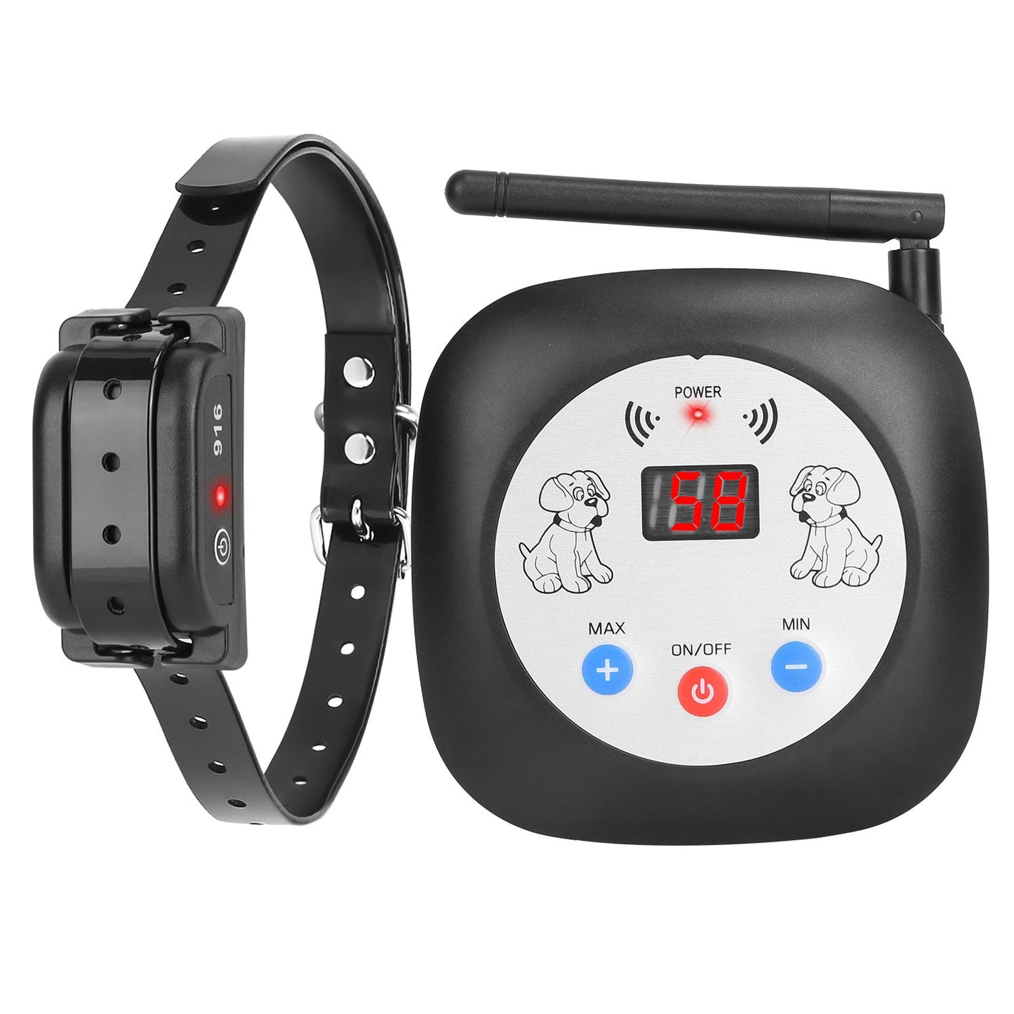 Wireless GPS Dog Fence System 328FT - Rechargeable Beep Vibration Collar, Real-Time Tracking, Unlimited Dogs, Safe No-Shock Containment for 15-120lb Pets
