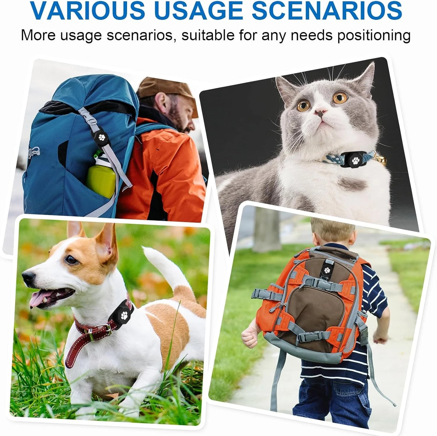 Tractive GPS Dog Tracker - GPS Tracker for Dogs,Dog Tracker,Gps Dog Collar, No Monthly Fee, Compatible with Apple (Ios Only),Anti-Lost Tracking Device for Pets, Luggage, Bag Straps,Black