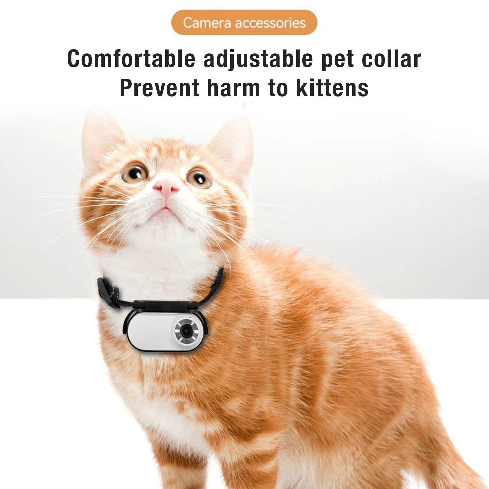 PetGadgetz P.O.V. CollarCam – 120° HD Pet Action Camera Adjustable Magnetic Clip, OTG Instant Share, 1080P Video – Perfect for Cats & Small Dogs