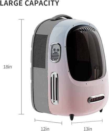 PetGadgetz PETKIT BreezyBack 2.0 – Airline-Approved Cat Backpack with Built-in Fan & Light Detachable, Ventilated Bubble Carrier for Cats & Small Dogs up to 17 lbs – Perfect for Travel, Hiking, and Daily Adventures