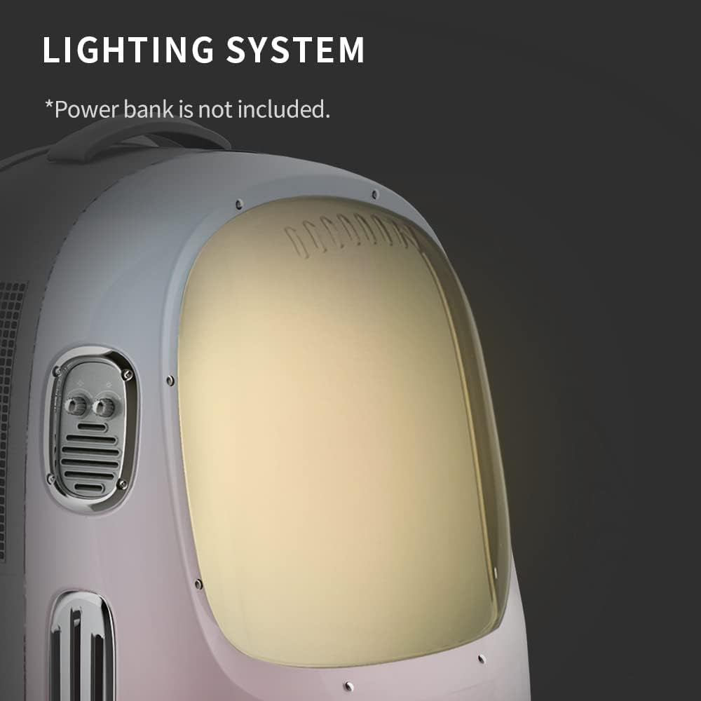 PetGadgetz PETKIT BreezyBack 2.0 – Airline-Approved Cat Backpack with Built-in Fan & Light Detachable, Ventilated Bubble Carrier for Cats & Small Dogs up to 17 lbs – Perfect for Travel, Hiking, and Daily Adventures