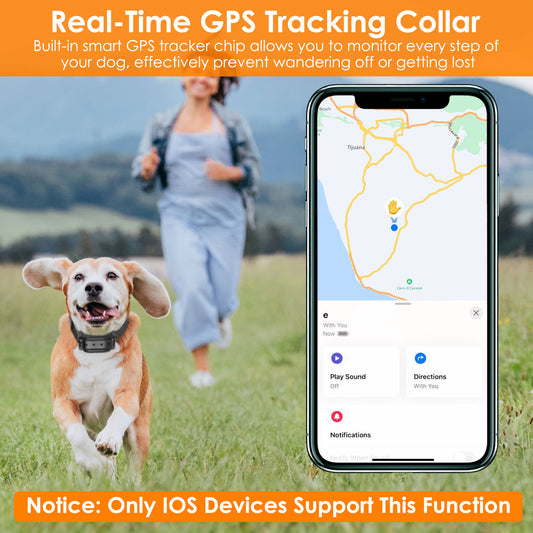 1Set 328FT Electric Wireless Dog Fence System with GPS Location Monitor Collar Receiver Rechargeable Beep Vibration Fence System for Small Medium Large Dogs