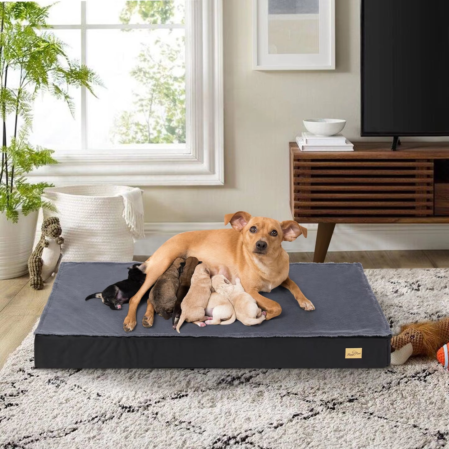 PetGadgetz Orthopedic Memory Foam Dog Bed - Waterproof, Washable, Non-Slip – Perfect for Large Breeds & Joint Support