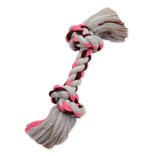 Flossy Chews Cottonblend Bone Rope Dog Toy, Colossal, 19", Assorted Colors